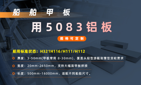 明泰鋁業源頭廠家 5083 船用鋁板 船舶甲板專用料直供 全規格定制 船級社認證